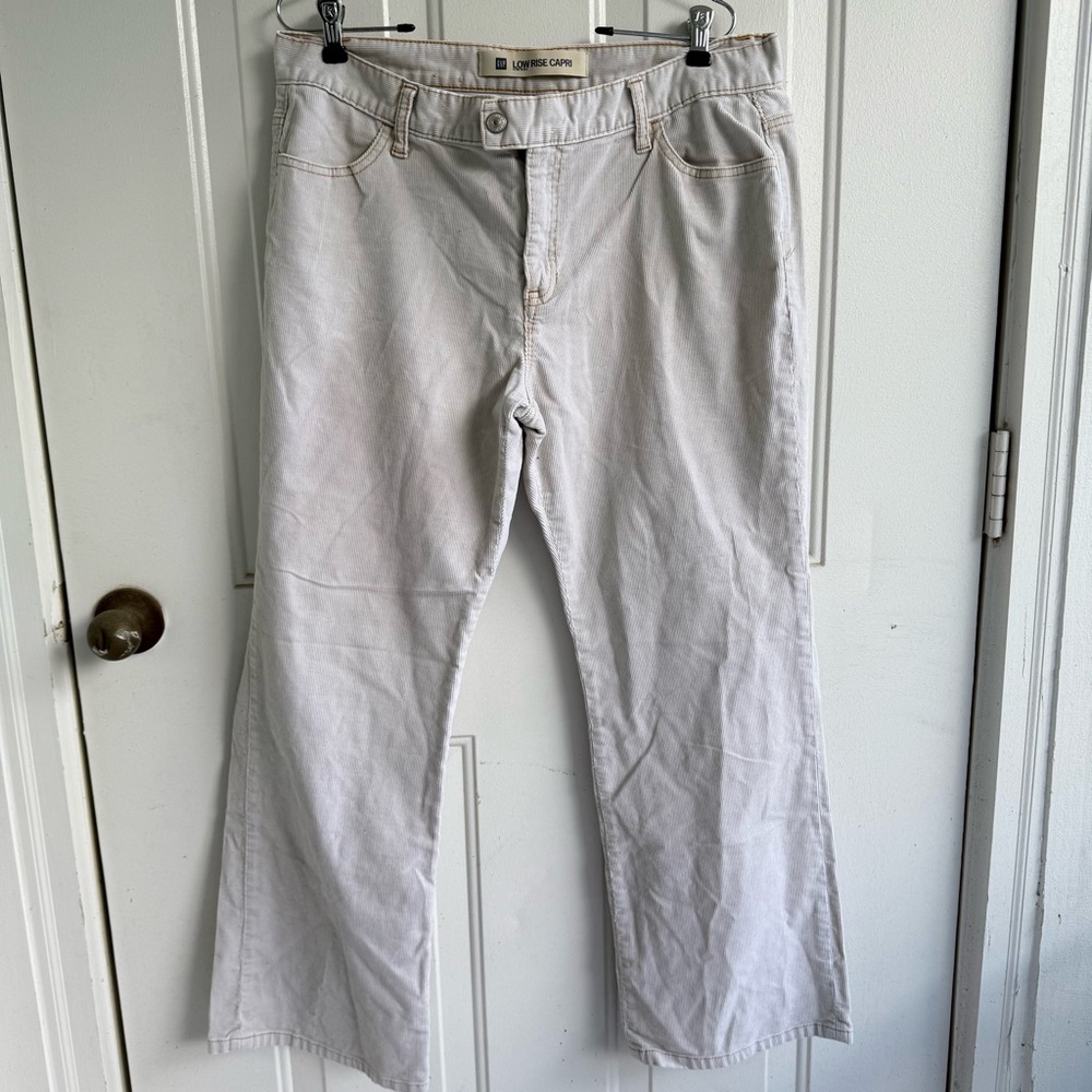GAP Corduroy Pants Womens 16 Beige Real Straight Low Rise‎ Jeans